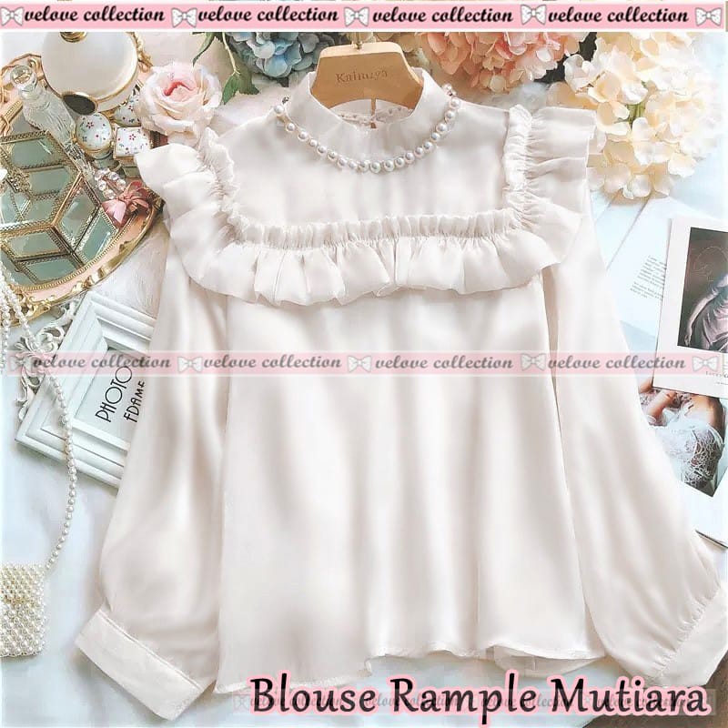 A10 blouse rample mutiara matt woof crepe ld102cm pj 58cm