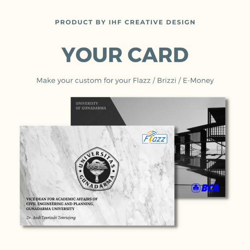 Kartu Flazz/E-money/Brizzi Custom (Desain & Print)
