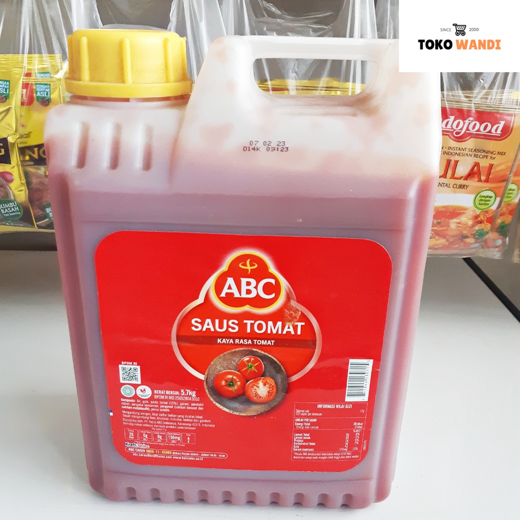 

ABC SAUS TOMAT JERIGEN / DIRIGEN / GALON 5,7 KG