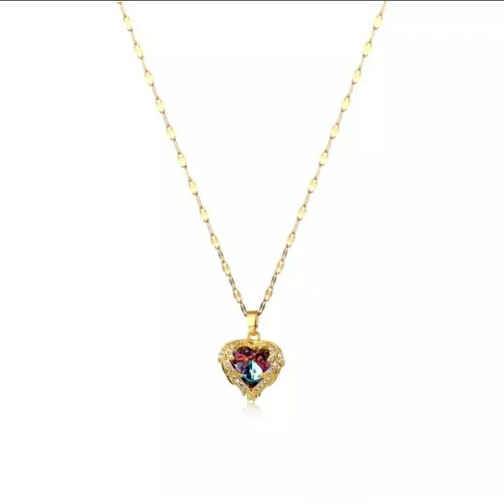 Kalung Love Wanita Style Korea Anti Karat