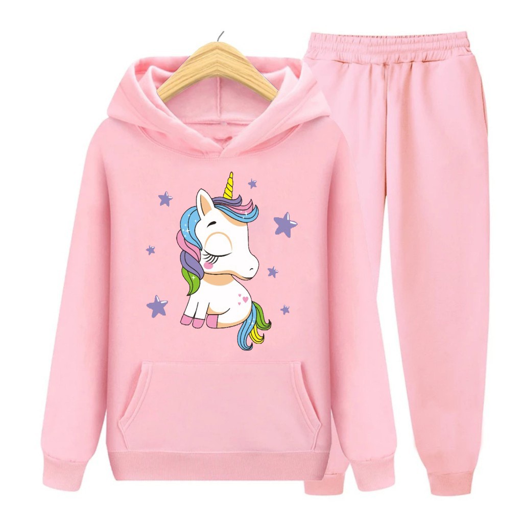 Setelan Anak Sweater Hoodie Kuda Poni 02 Size S-XXL/ Sweater Hoodie topi Anak-anak