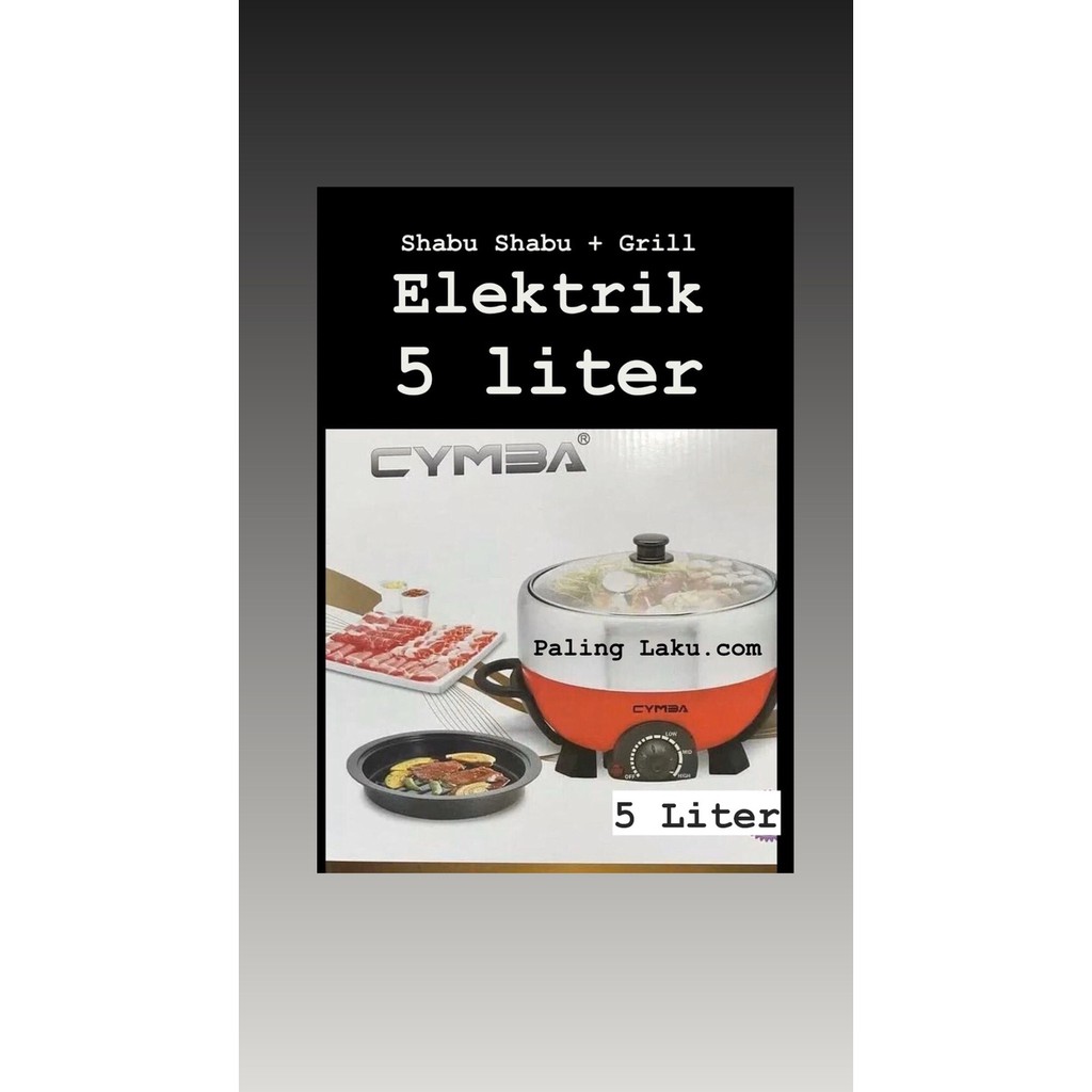 Cymba Pemanggang dan panci shabu listrik GM0016 5 liter L1