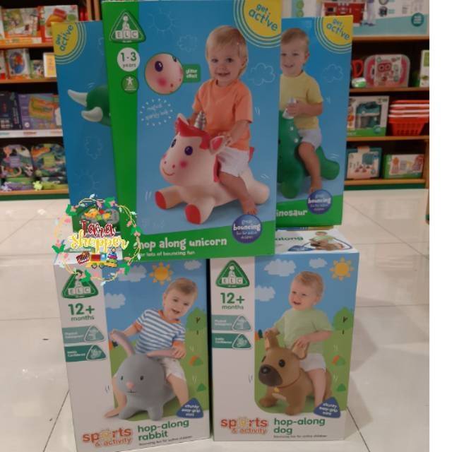 ELC hopper / hop along / bounce dino unicorn dog rabbit