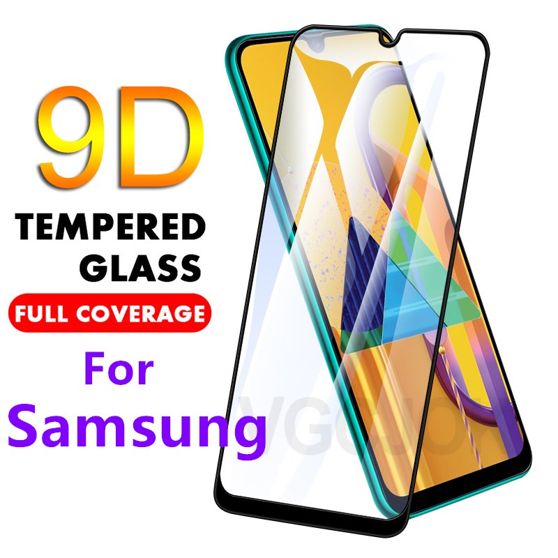 Samsung A11 9D Full Cover Tempered Glass Samsung A03s A51 A22 A71 A50 A30s A50s A21s A30 A20 A10 M10 A10s A20s M11 Protector Cover Film