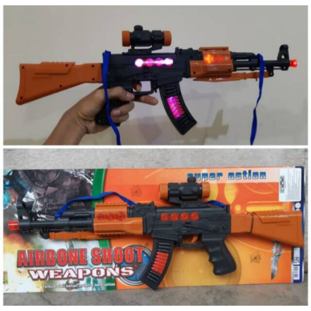 Mainan Tembakan Anak - Suara Lampu Model AK47