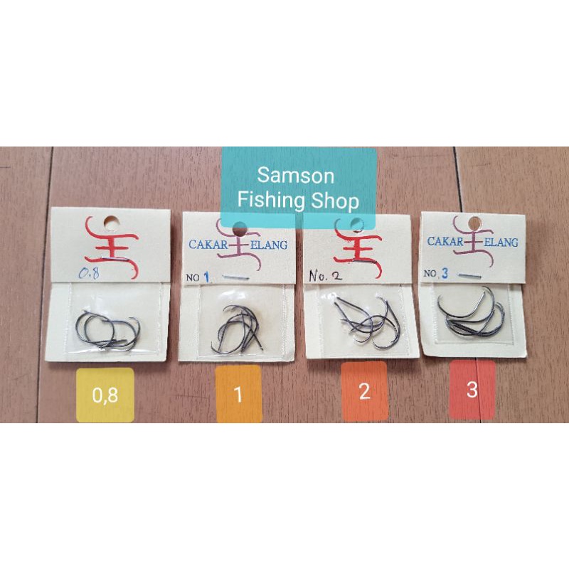 1 bungkus mata pancing udang cap cakar elang isi 5 pcs (5 biji) bahan kawat host handmade mata kail 