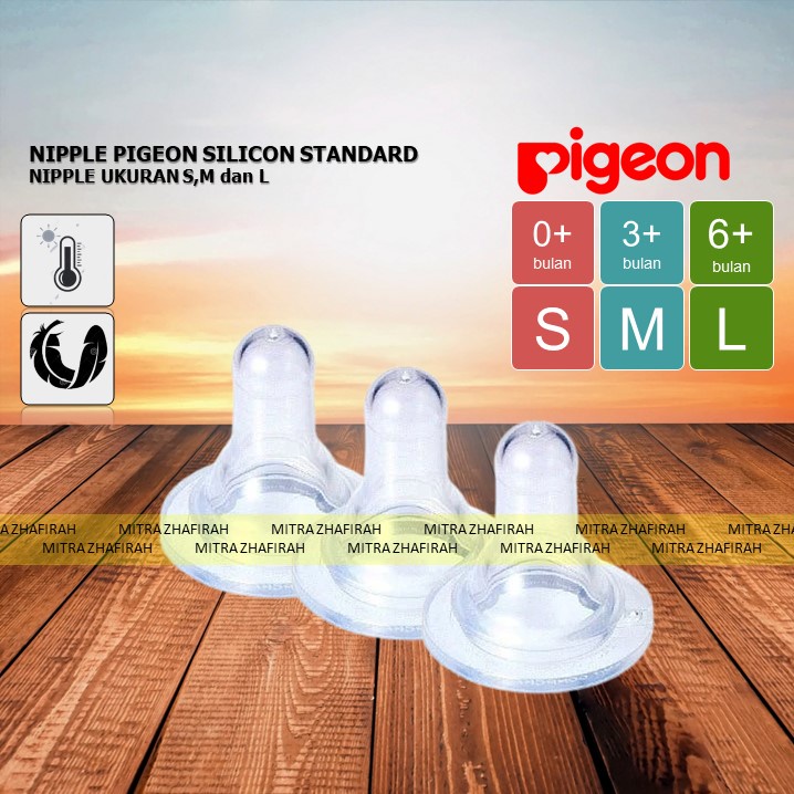 ✅MZ✅ Nipple SILICON Pigeon BULAT STANDAR ukuran S M L  - Dot Pigeon ukuran S M L - Nipple PIGEON Standard ukuran S M L