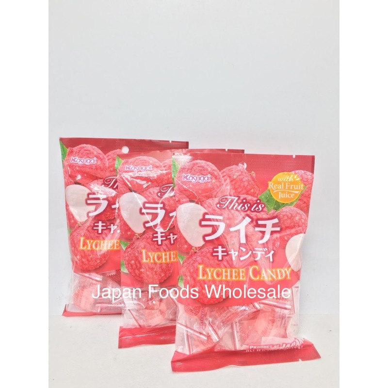 Kasugai Lychee Candy 115g 3pc / permen jepang