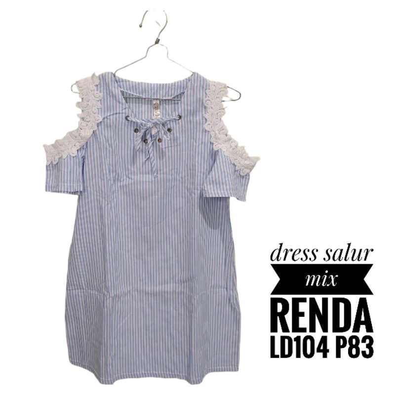 NEW Dress Wanita Model Korea Salur Brokat