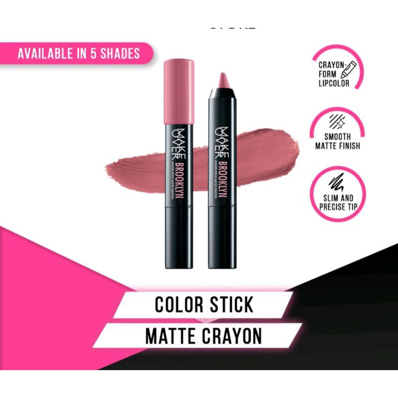 Make Over Color Stick Matte Crayon - lipstick lipstik make over asli original BPOM