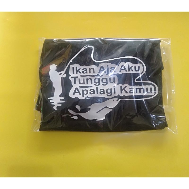 Baju Kaos Distro Murah Ikan Aja Aku Tunggu Apqlagu Kamu