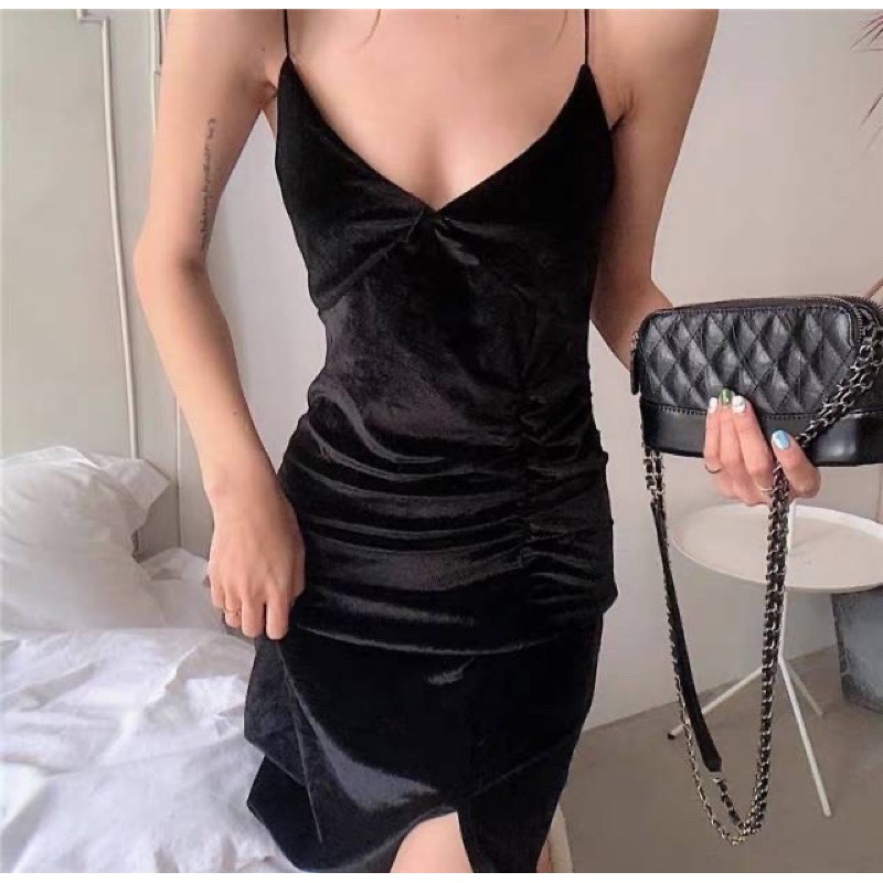 Korean Long Dress/ Velvet Dress/ Bludru Dress/ Bodycon Dress