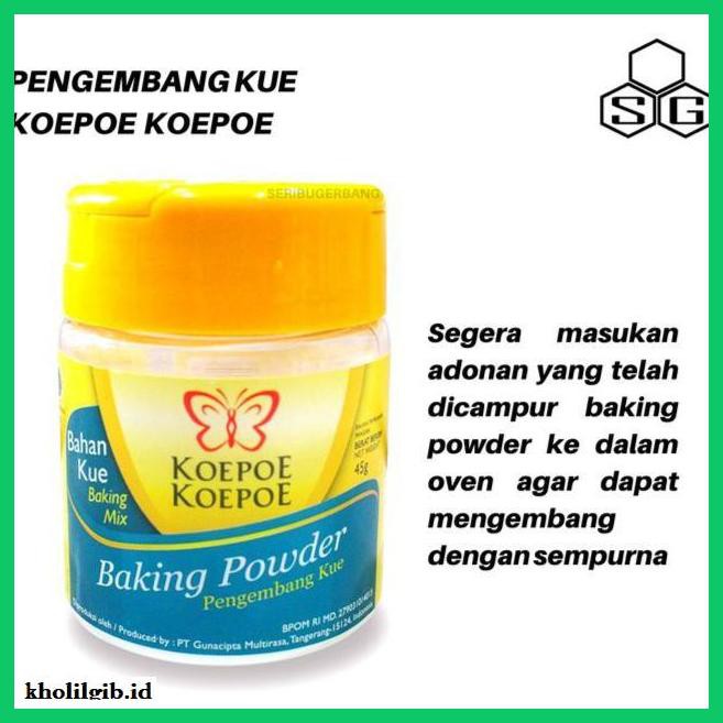 

Redwop-Gnikab- 45 Gram Koepoe Baking Powder Pengembang Kue Bubuk Kupu -Hallall.