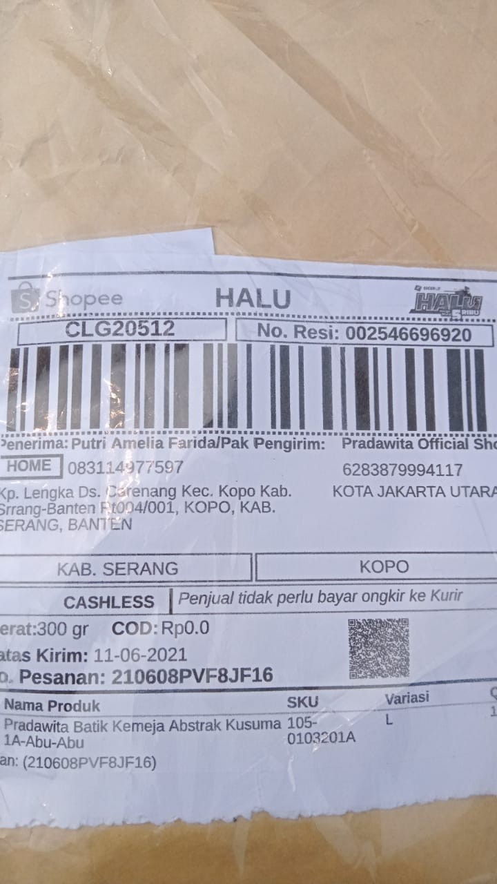 Pradawita Batik Kemeja Abstrak Kusuma 1a-abu-abu