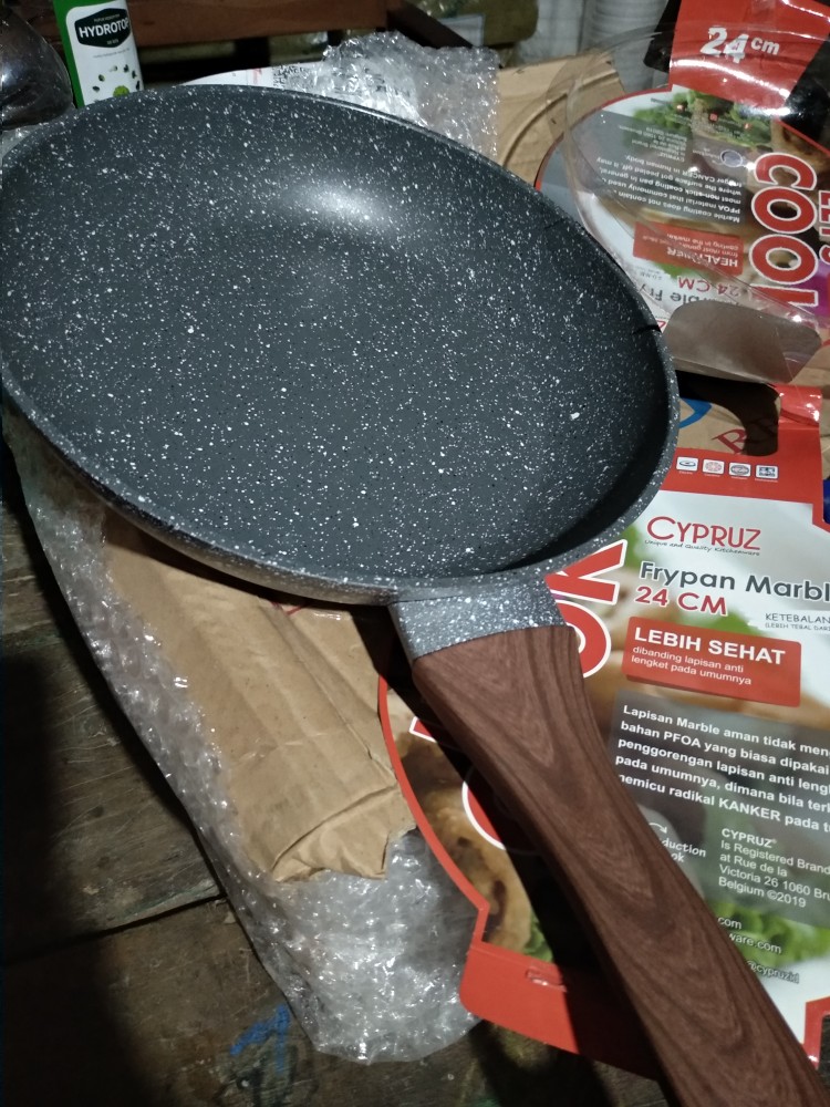 Wajan Marble Fry Pan Induksi 24 Cm Cypruz Fp 0632