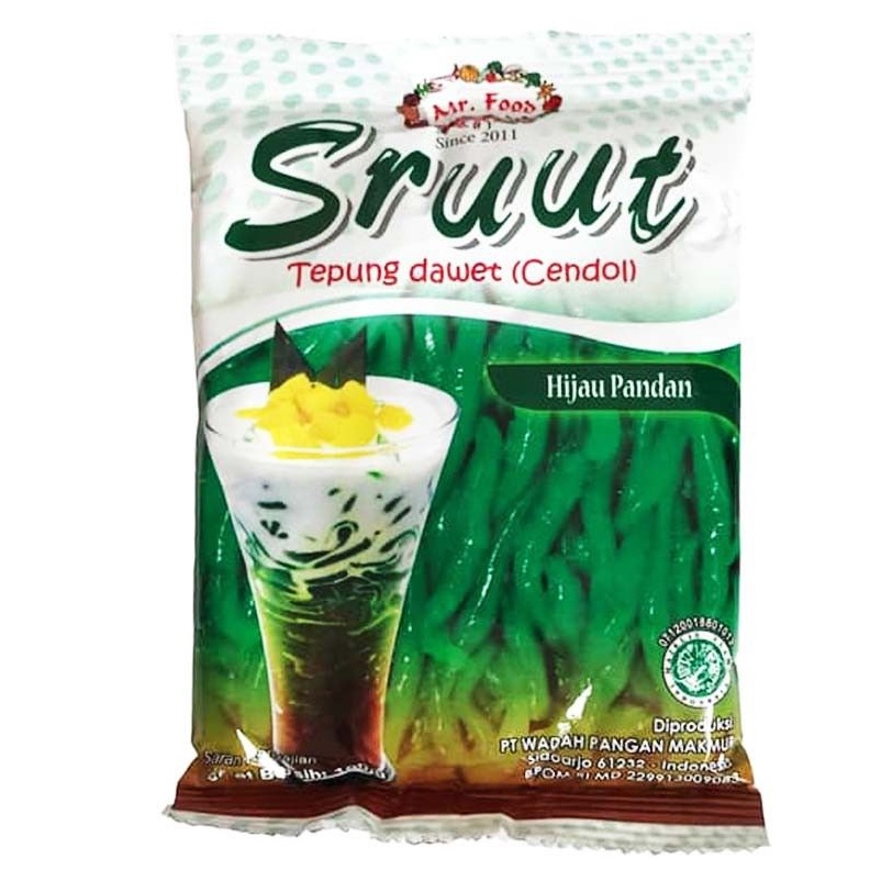 

Tepung Dawet Cendol Sruut Mr. Food 100gr Pandan Hijau Miroku