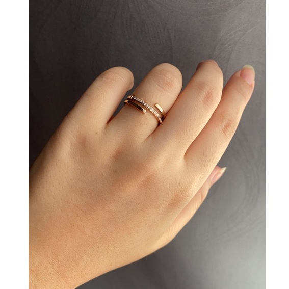 [ Model Baru ] Cincin Titanium Mini Korea Wanita CK164 Cocok Untuk pesta hadiah trend kini