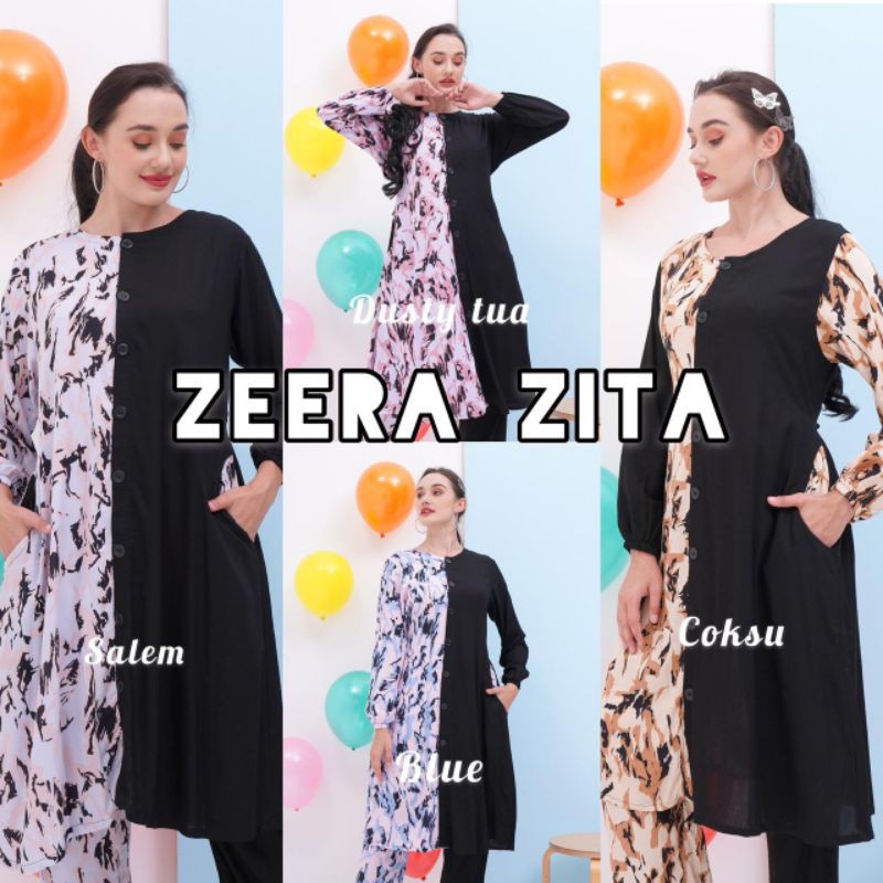 Daster Arab ZEERA ZITA Baju setelan Tunik Rayon