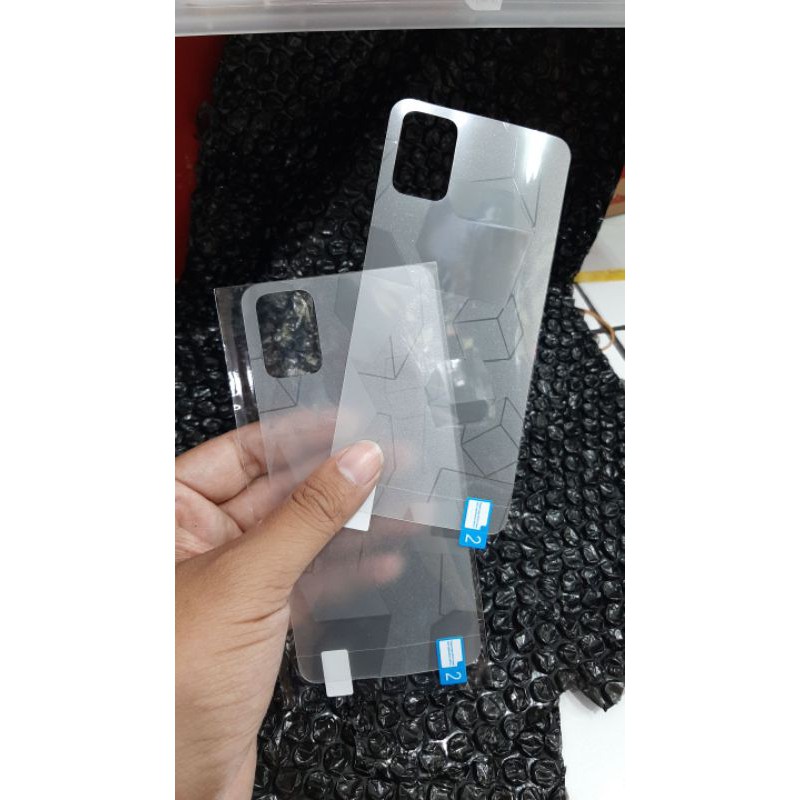 SAMSUNG A22 4G A22 5G M22 M32 M62 A71 M51 ANTI GORES BELAKANG SKIN GLITTER CUBE 3D, GARSKIN CUBE ANTINJAMUR PELINDUNG BELAKANG