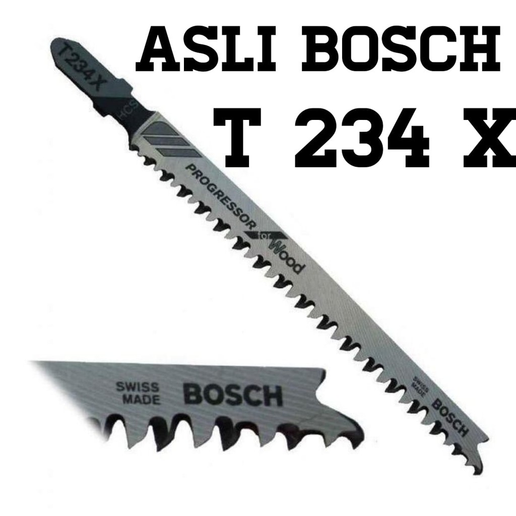 Mata Gergaji Jigsaw Kayu BOSCH T234X Jig Saw Blade Wood PVC Panjang