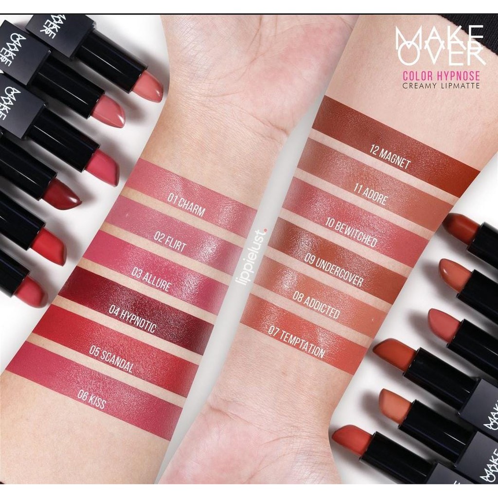 ✿ELYSABETHME✿ 𝓶𝓪𝓴𝓮𝓸𝓿𝓮𝓻 Make over color hypnose creamy lipmatte | lipstik mattee bisa untuk ombre