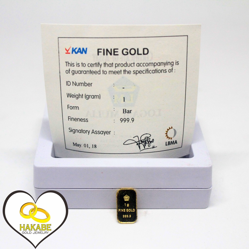 Emas Batangan ANTAM RETRO Logam Mulia LM 24K Gold Bar Gold Fine Gold 1 gram