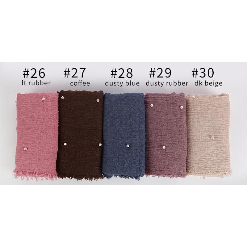 (LOLI) 21-40 Pashmina Rawis Mutiara Crinkle