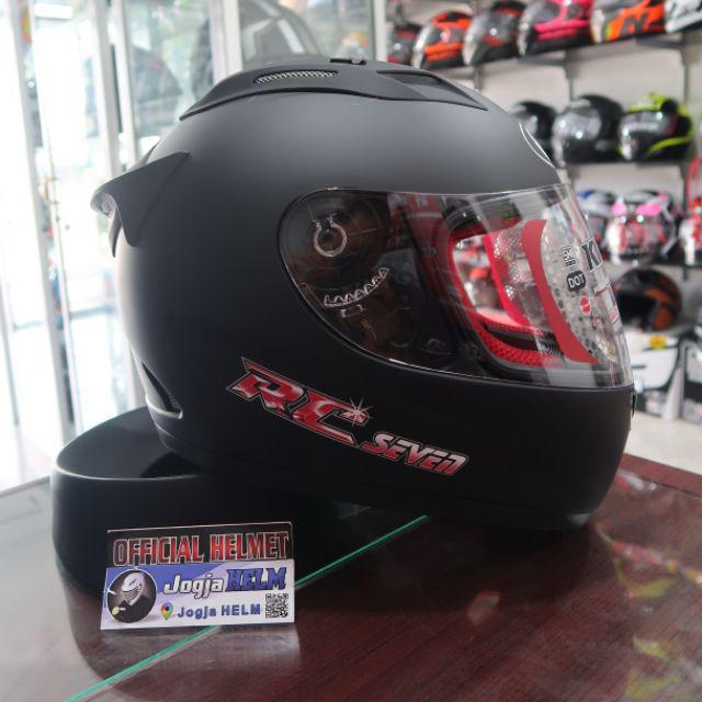 HELM KYT RC7 SOLID - Black Doff /helm murah/helm full face/original KYT-XL