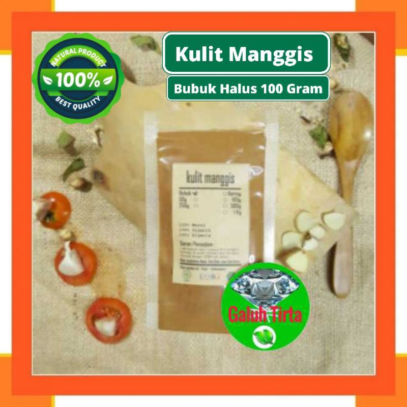 

100 Gram Kulit Manggis Bubuk murni asli original organik kualitas premium Garcinia Mangostana JSR