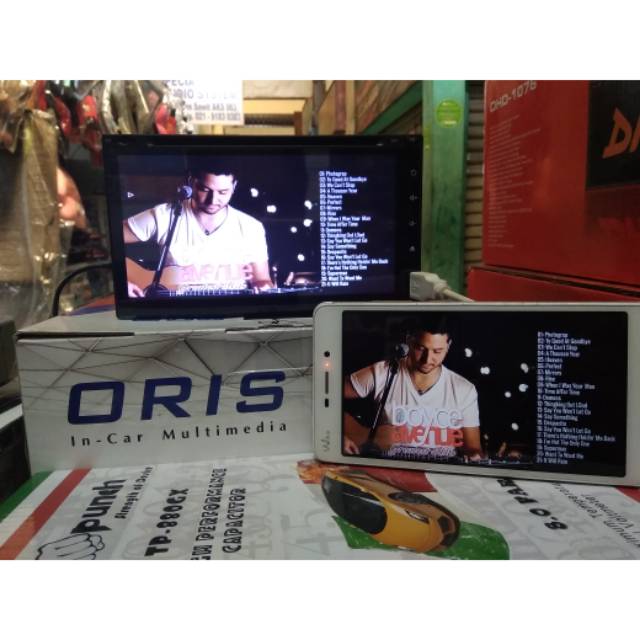 Full glass mirorlink Oris doubledin tv head unit audio mobil