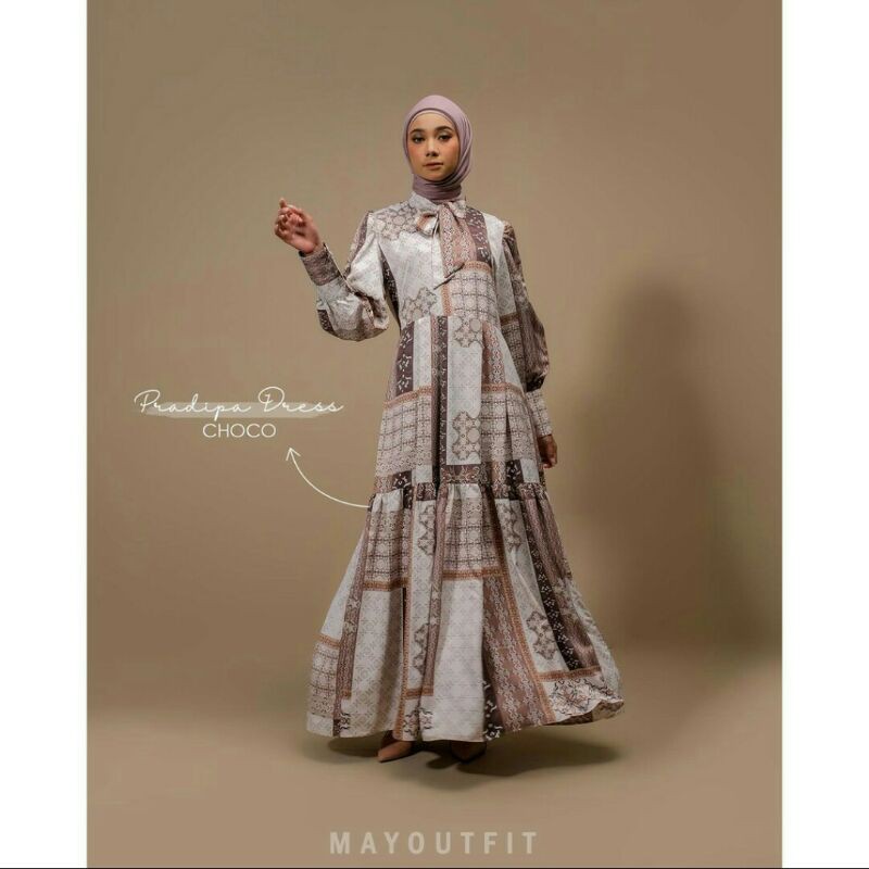 PRADIPA DRESS CHOCO BY MAYOUTFIT