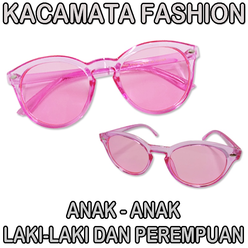 SALE! Kacamata Anak anak Pelindung Matahari dengan Model Bulat Oval Anti-UV untuk Anak-Anak Kids Glasses Kaca mata Fashion Anak