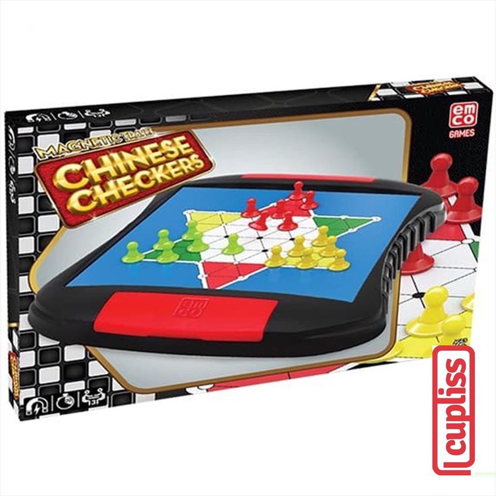EMCO Chinese Checkers Magnetic Travel Board Game 0061 Permainan Halma