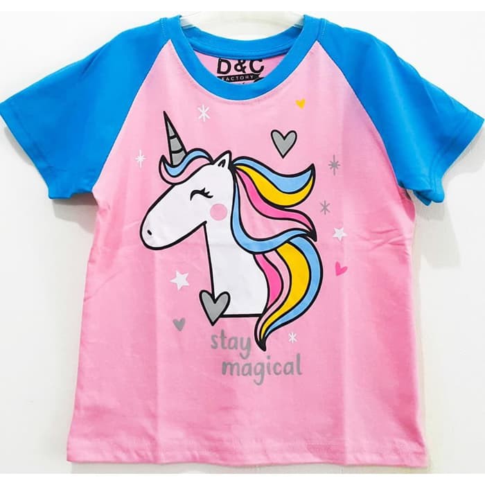 Kaos Anak  UNICORN  RAINBOW Atasan  Baju  Anak  Perempuan 1 