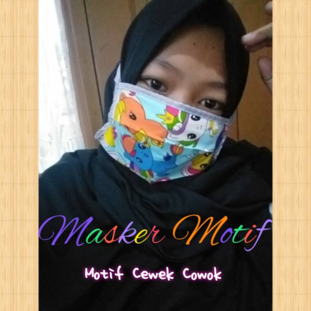 Masker Motif (motif cewek/cowok)