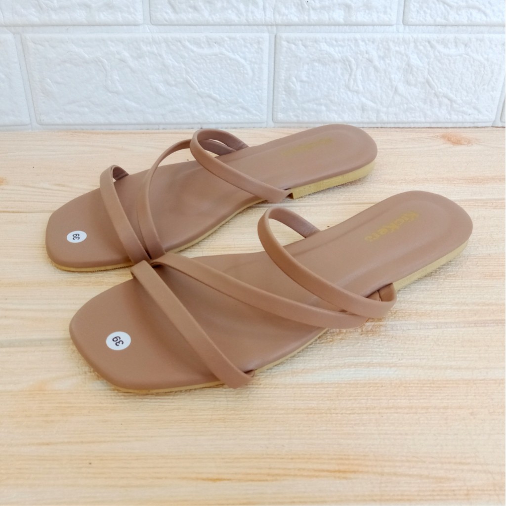 Kickers BDR T02 Sandal Wanita Flat Teplek Tali Size 37-40