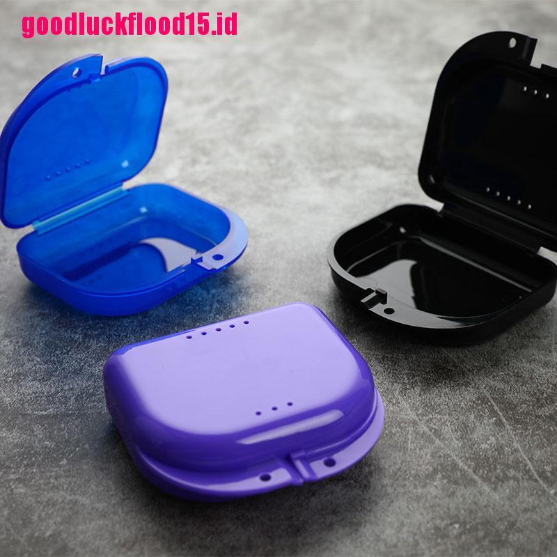 {LUCKID}Tooth Retainer Box Brace Container Mouthguard Guard Denture Storage Case Cleaner