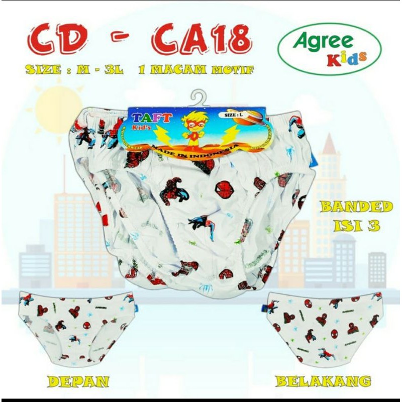 Celana Dalam anak cowok Agree CA 18 (3pcs)