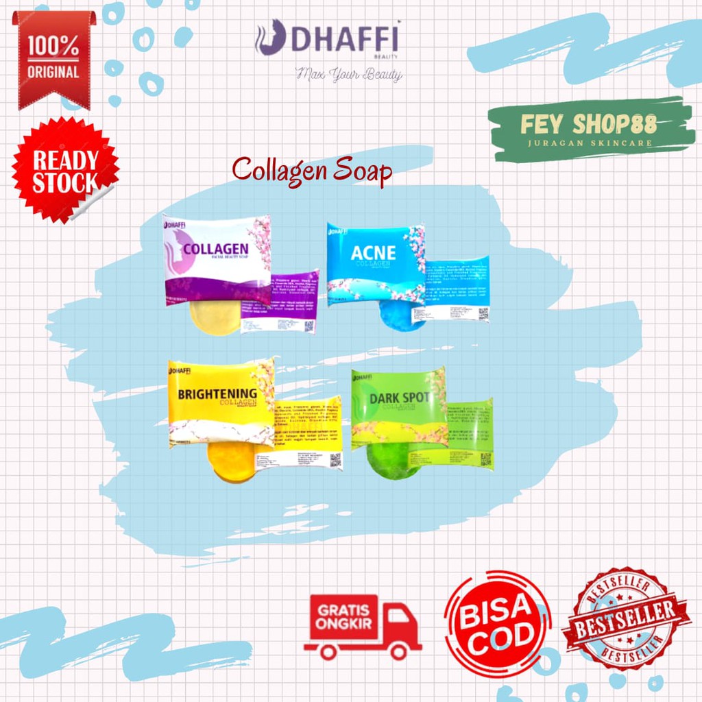 PAKET HEMAT SABUN COLLAGEN/SABUN DHAFFI BEAUTY/SABUN LEAFHEA/LEAFHEA GLUTHA SOAP