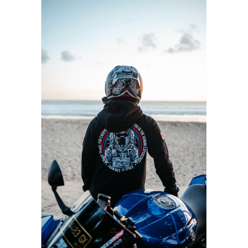 HOODIE | PROSTREET | RIDER FROM SPACE V.2 | BLACK | NEW | ORIGINAL - Hitam