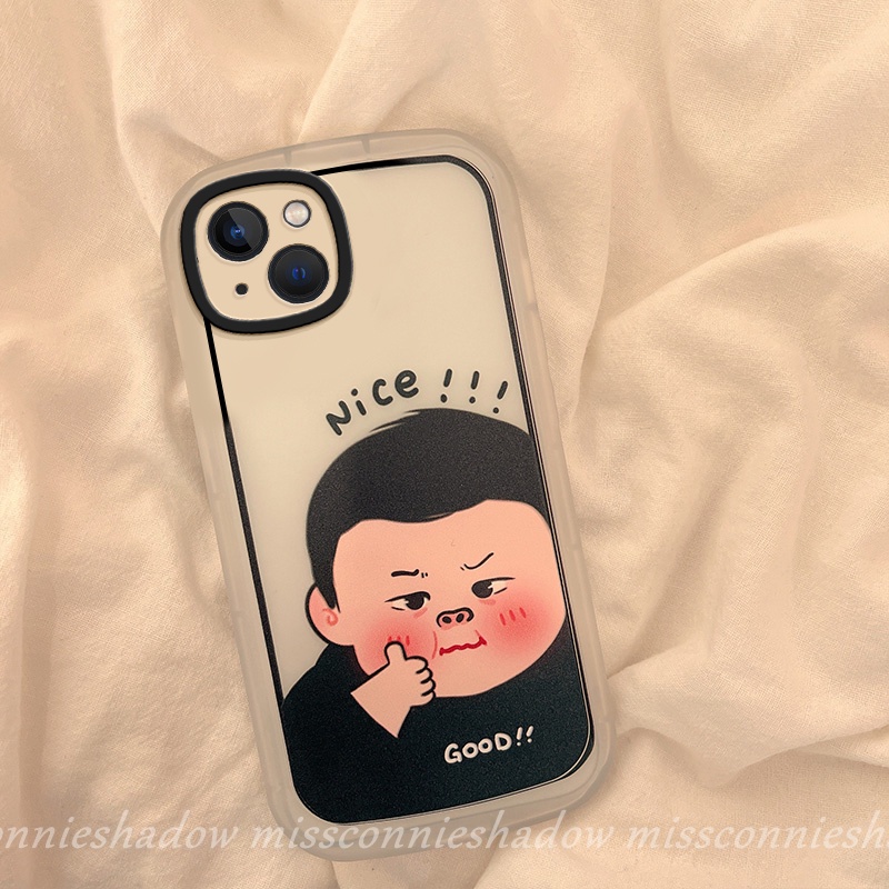 IPHONE Case Pasangan Untuk Iphone11 13 12 14 Pro Max Xr7 8 6s 6 Plus X XS Max Se2020 Kartun Lucu Pasangan Cowok Cewek Gemuk Huruf Soft Tpu Case Phone Cover