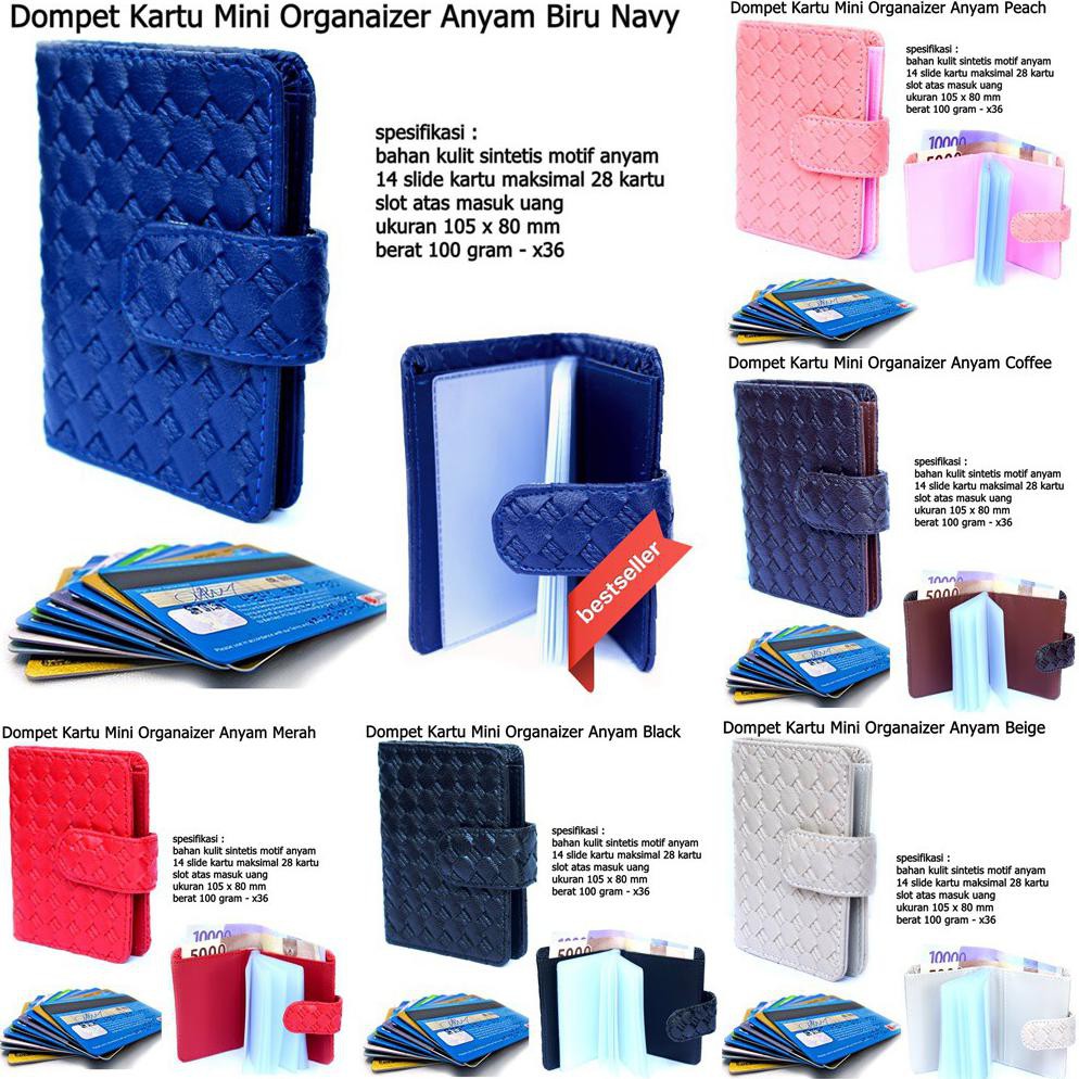 Good Price grosir dompet tempat kartu wanita / pria Mini kulit Anyam Murah