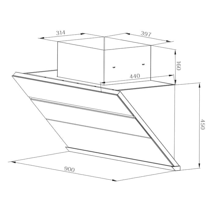 FOTILE Cooker Hood / RangeHood JQG9009T - Pengisap Asap Dapur