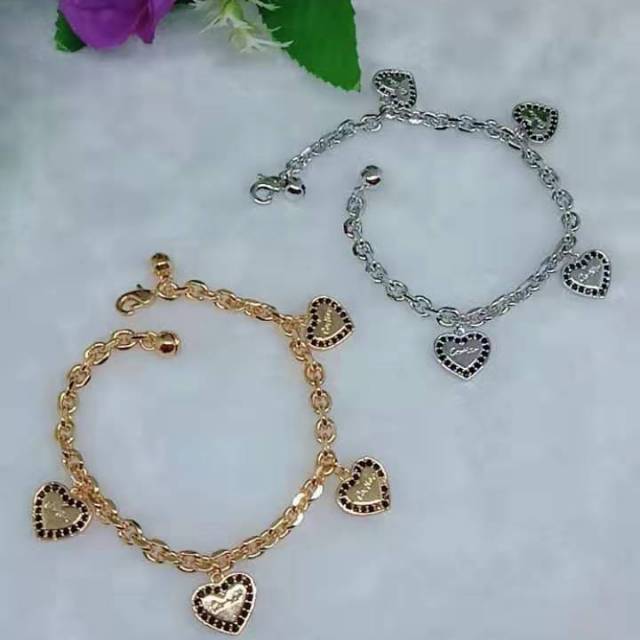 Gelang tangan love permata Hitam