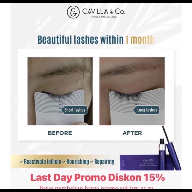 CAVILLA EYELASH ESSENCE/CAVILLA EYELASH SERUM (100% ORIGINAL)