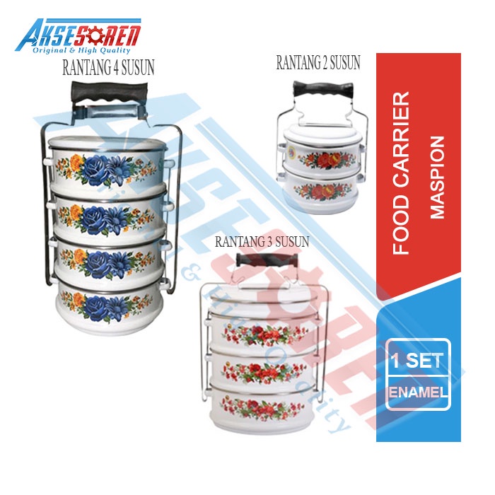 Rantang Susun Maspion / Food Carrier Panda Maspion / Enamel / Rantang Tenong / Rantang Seserahan / R