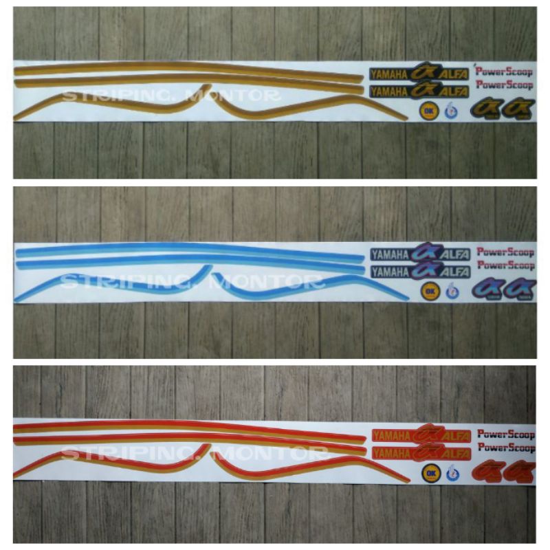 Lis Striping Sticker Standar Yamaha Alfa Tahun 1988