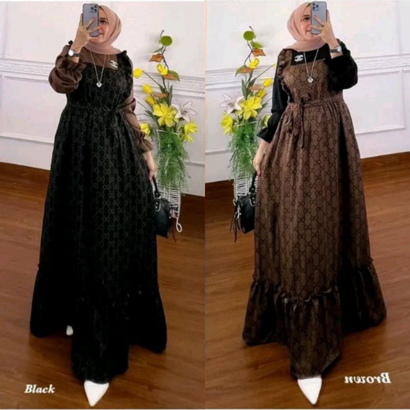 VARIAN GAMIS GG VIRAL MIX MODEL DRESS RAYON MOTIF KEKINIAN