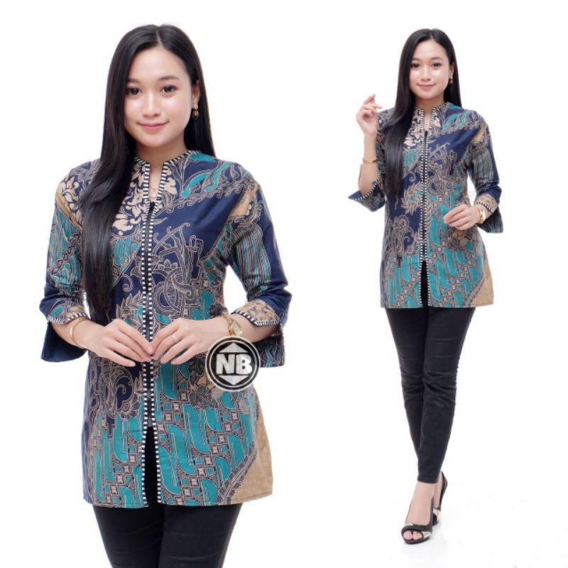 Batik wanita ASJ SA HRB026 Kenongo Kemeja Tosca Pendek-B.zebra captoska