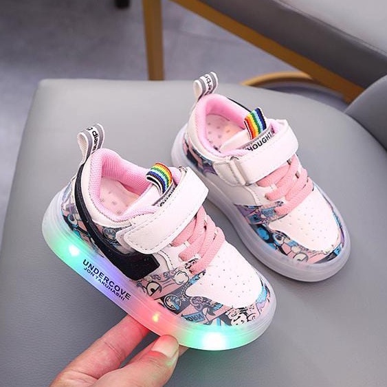 Cove Sepatu LED Anak Sneakers Anak Size 21-30 Usia 1-5 Tahun